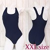 パッド付きの本物スクール水着 紺 XXL(コスチューム)