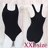 パッド付きの本物スクール水着 黒 XXL(コスチューム)