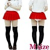超ミニ無地プリーツスカート単品 赤 M(コスチューム)
