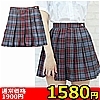 【1580円★数量限定】チェック柄プリーツスカート M<お一人様1点限り>(お買い得商品)